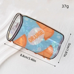 Cute orange juice can hair claw clip, trendy non-slip resin hair accessory for women