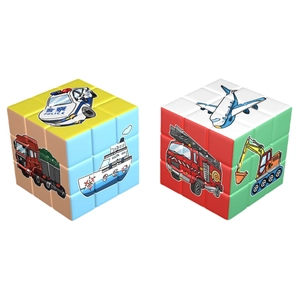 3x3 puzzle cube toys with colorful cartoon vehicles for kids early brain development