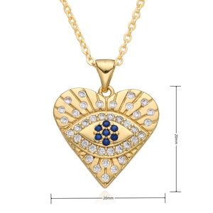 Detail view of pink heart zircon pendant with 20mm dimension scale markings