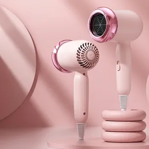 Asciugacapelli donut rosa 850W per bambini con design compatto e bocchetta tonda