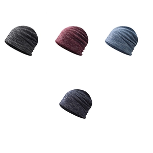 Breathable cotton slouchy beanies in four colors for men and women, casual outdoor headwear
