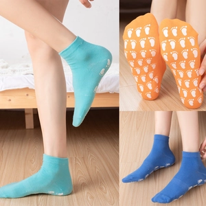 Non-slip trampoline socks with grip soles for yoga and indoor activities in multiple colors
