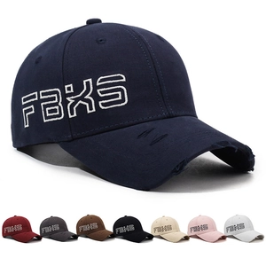 Distressed Cotton Baseball Cap Embroidered Letters FBXS Outdoor Sunshade Casual Streetwear Adjustable For Men Women
