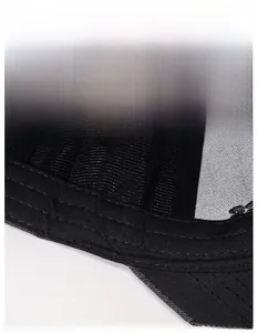 Detail showing the widened sweatband and breathable mesh lining of the men's baseball cap