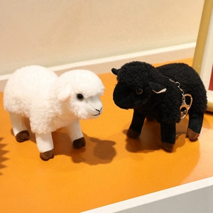 Peluche Mouton Mignonne Douce Poupée Agneau En Polaire Sherpa Porte Clés Animal Dessin Animé Cadeau Pour Enfants Filles