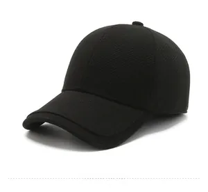 Detail shot of men's winter baseball cap showing black waffle knit texture and metal logo