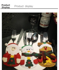 Festive Christmas cutlery holders featuring Santa, Snowman, and Reindeer designs