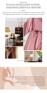 Detail showing the luxurious rose pink satin fabric texture and waist tie of the nightgown