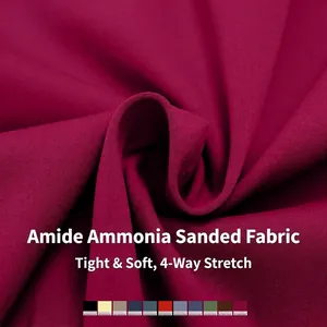 V-neck halter yoga vest in brushed burgundy fabric with four-way stretch and multi-color swatches