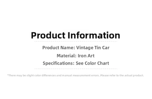 Specifications for vintage iron car ornament made of high-quality metal material