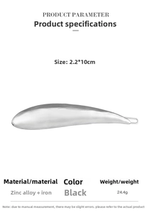 Detailed product parameters of the metallic lava texture hair clip with dimensions and weight
