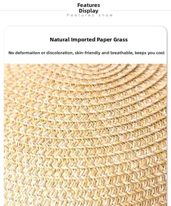 Detailed close-up of natural straw weave texture on a breathable summer beach sun hat