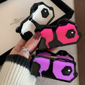 Süße Haarklammern in Panda-Form aus Acetat in Schwarz, Rosa und Lila für Damen