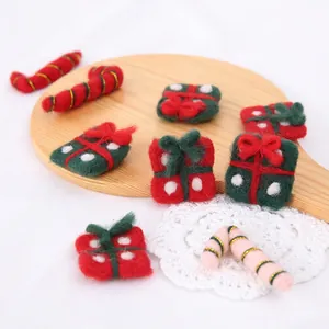 Handmade Wool Felt Christmas Tree Hanging Ornaments Nordic Gnome Reindeer Snowflake Heart Festive Home Party DIY Decoration Accessories