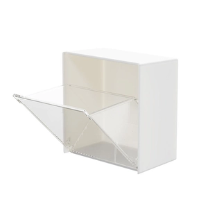 Japanese wall-mounted flip storage box with transparent waterproof lid for small items