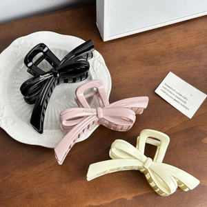 Large Butterfly Bowknot Hair Claw Clip Glossy Resin French Style Shark Clip Hair Accessories For Women Elegant