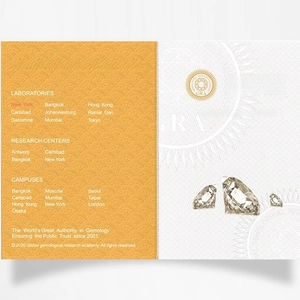 Official GRA Moissanite grading report with certification documents for jewelry authentication