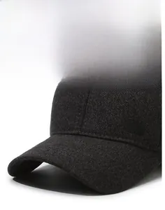 Close-up of dark grey winter baseball cap featuring twill fabric and Sports Style metal plate