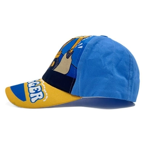 Casquette de baseball bleue et jaune pour enfants avec broderie de pelleteuse de dessin
