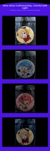 Λήψη macro από κονκάρδες anime Re:Zero με ολογραφικό φιλμ λέιζερ και εφέ λάμψης