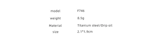 Detailed product specifications of Titanium steel drip oil earrings model F746