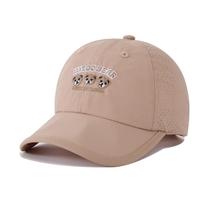 Cappellino da baseball asciugatura rapida bimbi con ricamo tre orsi e mesh traspirante