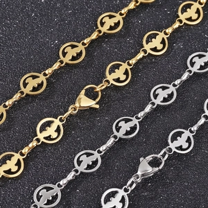 Bijoux En Acier Inoxydable Collier Et Bracelet À Maillons Oiseaux Pigeon Rond Creux Pour Femmes Accessoire Élégant