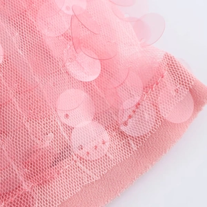 Sexy roze lovertjes mini-jurk met een open rug en halternek voor feestelijke outfits