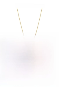Macro shot of 18k gold plated S925 silver curved pea pendant with material dimensions