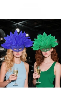 Veren masquerade masker, half gezicht kant masker voor Halloween feest en verkleedpartij.