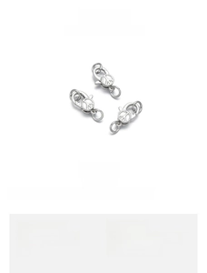 Detailed 7x13mm silver Y-shaped lobster clasp in 18K gold-plated copper for jewelry making