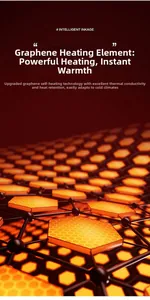 Detail of graphene heating element with honeycomb structure for thermal vest