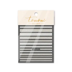 Detalle de pegatinas para uñas con relieve de textura de punto blanco MS164