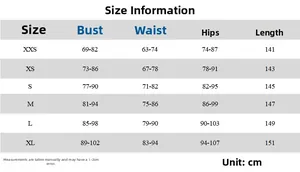 Detailed size chart for short sleeve ruched lace-up dress with measurements in cm