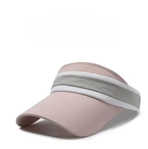 Close-up of pink breathable sun hat with NARAS logo and quick-dry mesh fabric detail