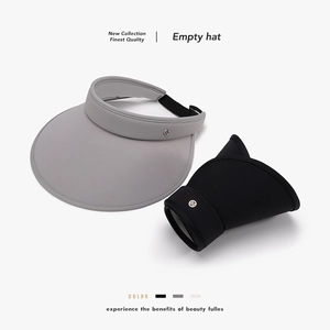 Empty Top Sun Hat Women Ice Satin UV Protection Large Brim Foldable Breathable Adjustable Outdoor Cycling