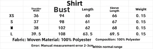 Size chart for georgette beaded blouse with measurements for shoulder chest and length