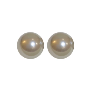Minimalist vintage grey imitation pearl geometric stud earrings with elegant silver needles