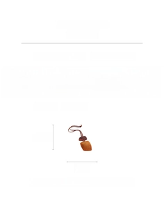 Irregular square pendant necklace dimensions showing 102.2cm length and 5.9cm width