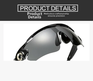 Detail view of model 9271 half-frame sports sunglasses with anti-slip rubber temples