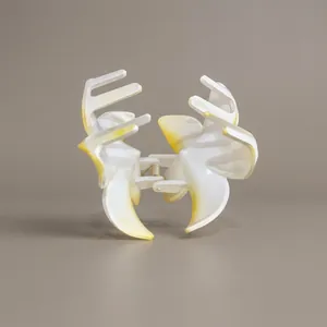 Close-up of a gradient plumeria hair claw clip with a strong metal spring mechanism
