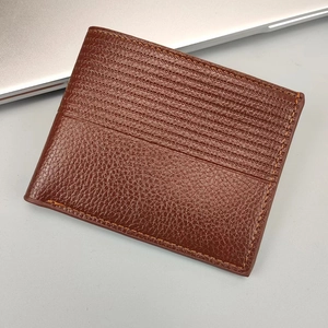 Portefeuille Bifold Pour Hommes Cuir PU Texture Lychee Portefeuille Business Avec Poche Zippée Et Fenêtre ID