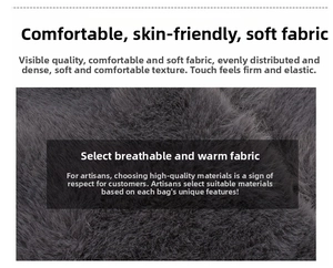 Macro view of soft dark grey plush faux fur fabric showing warm breathable texture