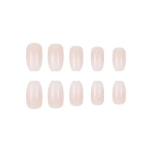 Sweet gradient light pink press-on nails with a glossy finish in 10-piece set