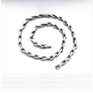 Détails du collier punk en acier inoxydable de 8mm, longueur 620mm et spécifications du poids
