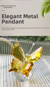 Macro detail of amber crystal butterfly wings with high-index multi-faceted cut finish