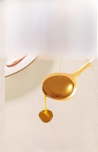 Detail showing waterproof leather desk mat with anti-oil surface being cleaned with oil
