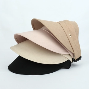 Women's wide brim sun visor hat in four colors for outdoor UV protection and sports