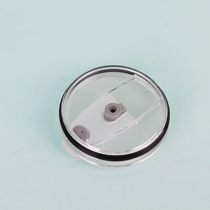 Transparent replacement lid with grey slider and black silicone seal for 30oz tumbler