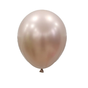 Polished 10-inch metallic rose gold latex balloon for wedding and party decorations